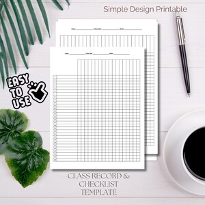 Editable Class Record Checklist Template: Fillable PDF, Word, Google ...