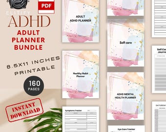 ADHD Adult Planner Bundle: 160 Page Productivity Journal (Digital Download)