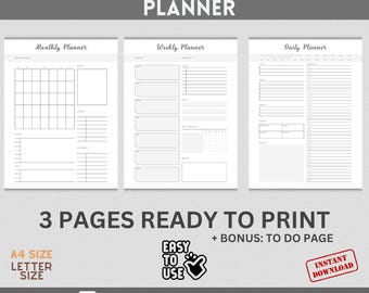 Maandelijkse weekplanner, takenlijst (afdrukbare pdf)