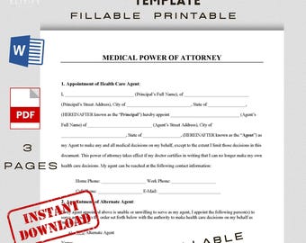 Modèle POUVOIR MÉDICAL D'AVOCAT / Pdf imprimable et format Word modifiable