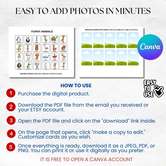 Custom Guess Who Game Template: Canva Party Game Cards (digital