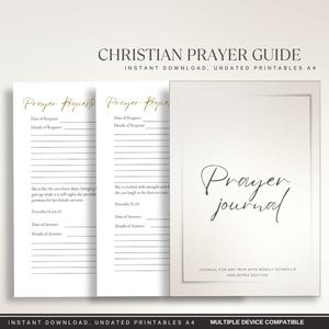 Christian Prayer Guide and Journal, Faithful Planner, Devotional Notebook, Scripture Journal, Religious Gift, Prayer Journal