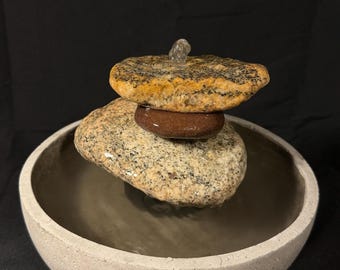 Lightly Colored 3-Tiered Tabletop Fountain