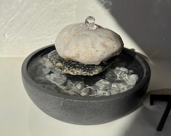2-Tiered Quartz Tabletop Fountain