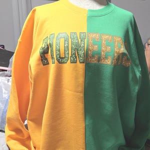Colorblock Split Crewneck Sweatshirt