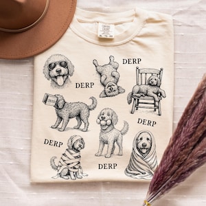 Goldendoodle Shirt Funny Comfort Colors Golden Doodle Mom Dad Gift Doodle Dog Owner Gift Daughter Wife Doodle Lover Labradoodle Retro Tee