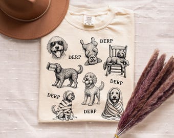 Goldendoodle Shirt Funny Comfort Colors Golden Doodle Mom Dad Gift Doodle Dog Owner Gift Daughter Wife Doodle Lover Labradoodle Retro Tee