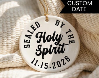 Regalo de Confirmación para Niño, Regalo de Confirmación para Niña Católica Personalizado, Adorno del Espíritu Santo, Regalo de Fecha Personalizado de Padrino para Nuevos Católicos