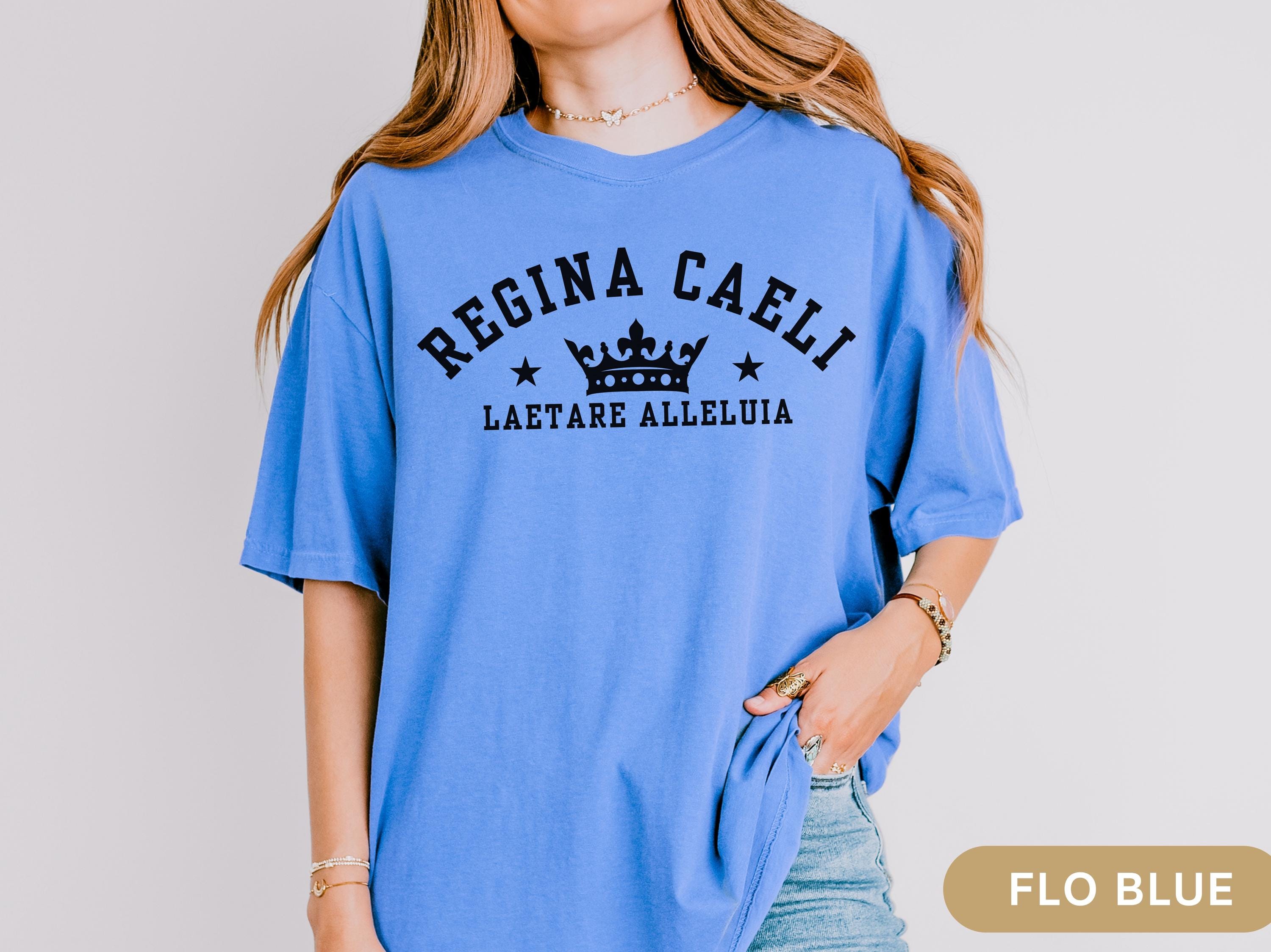 【CHARLES】MARIANEグッズ MAYALAFFLESIALAREINE Regina Caeli Virgin Mary Shirt Catholic Tshirt Marian Devotion