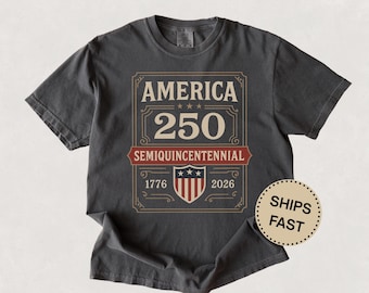 Camiseta patriótica para hombre con colores cómodos del 250.º aniversario de las Américas, semiquincenario de Estados Unidos, 4 de julio