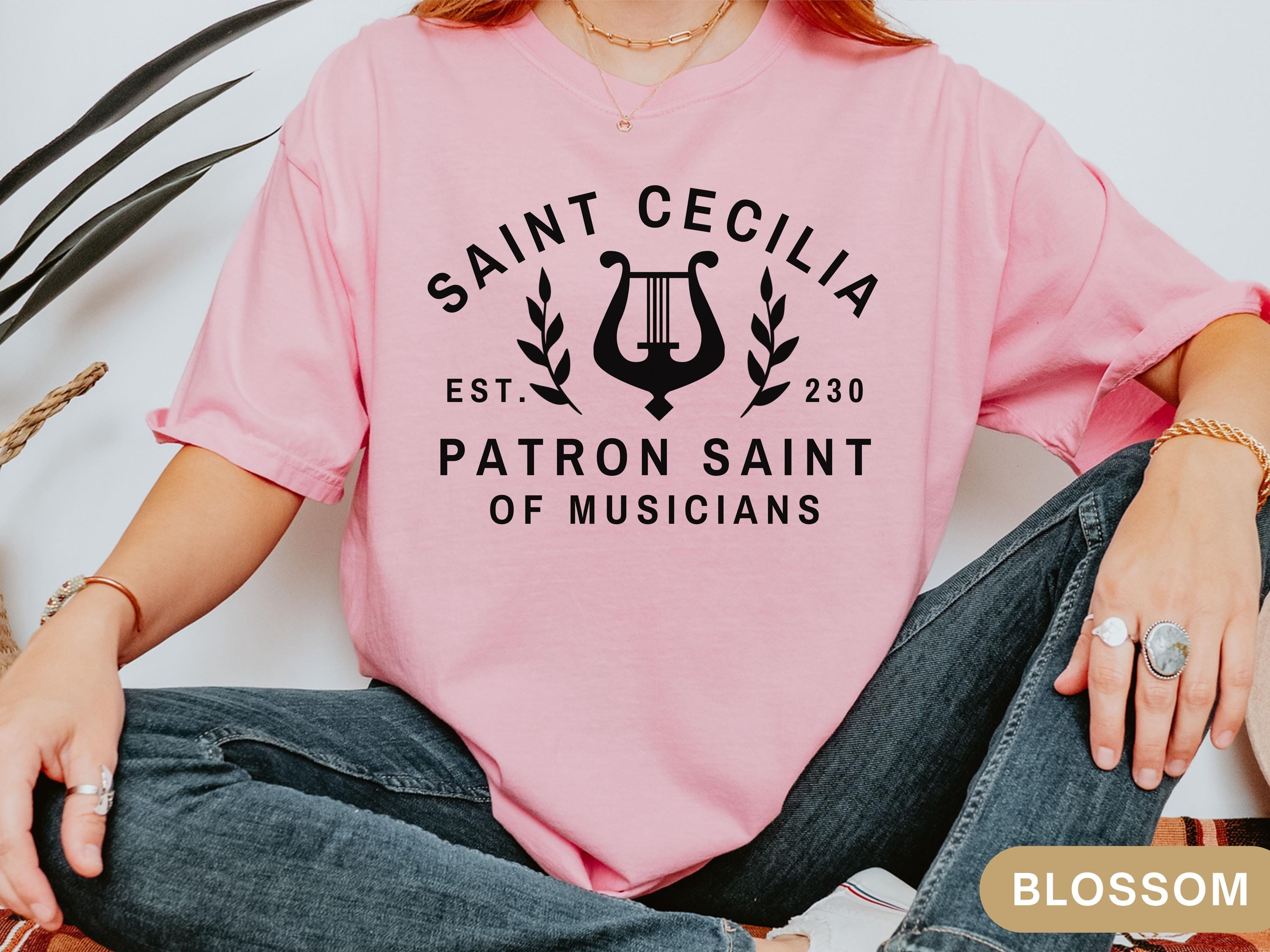 Saint Cecilia Comfort Colors Shirt, Catholic Music Minister Patron