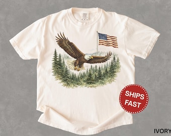 Camiseta de águila calva de EE. UU., estilo vintage, colores patrióticos, 4 de julio, bandera estadounidense, unisex, para hombre y mujer