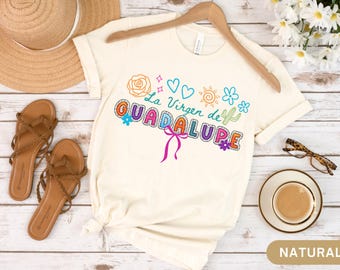 Our Lady of Guadalupe Virgin Mary Shirt, Blessed Mother TShirt, Catholic Gift, Religious Faith Shirt, Latina TShirt Catholic Gift Mom Abuela