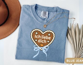 Ich Liebe Dich German Heart Shirt Oktoberfest Coquette Bow Womens Shirt Valentines Day TShirt