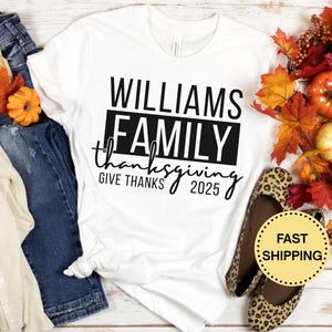 Thanksgiving Family Shirts Matching Family Thanksgiving Shirt Custom Name Family Gift Personalized Turkey T-Shirt Fall Mommy and Me Outfit