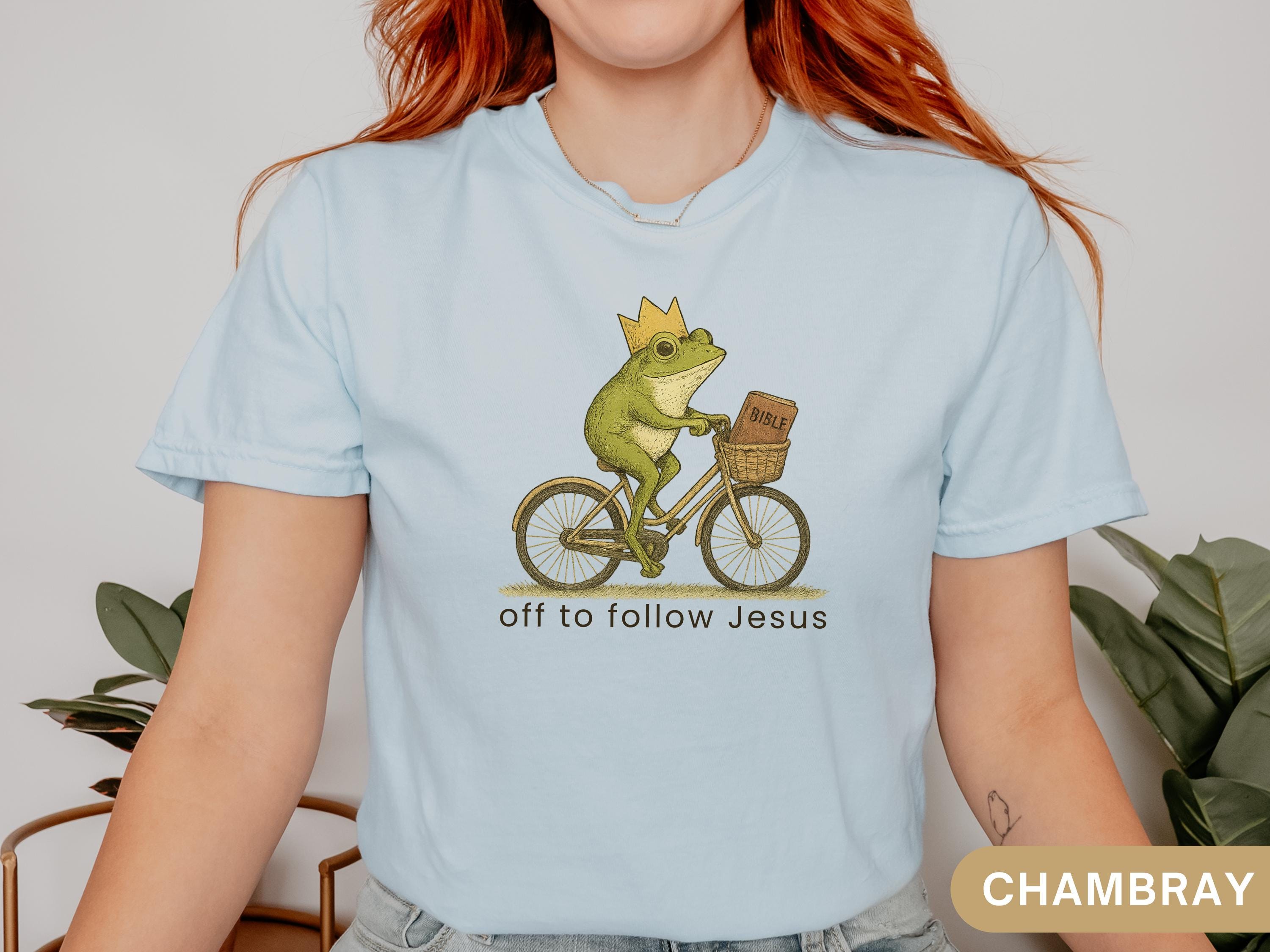 Christianity Shirt Funny Frog Tshirt Comfort Colors Jesus Christ 