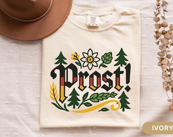 Prost Oktoberfest Shirt Men, Octoberfest Shirt Women, Bavarian German Party Tee, Funny Fall Polka Festival Gift Cheers, Beer Festival Shirt