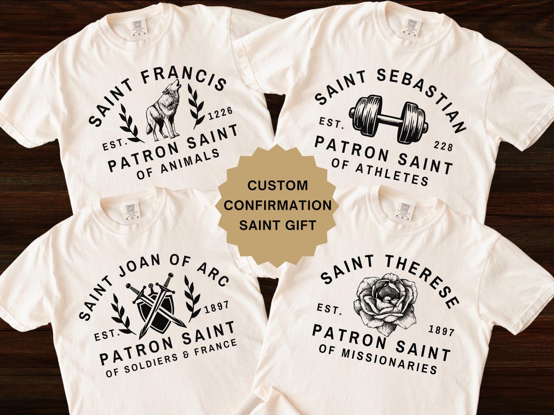 Confirmation Gift for Boys Girls Catholic Saint Comfort Colors