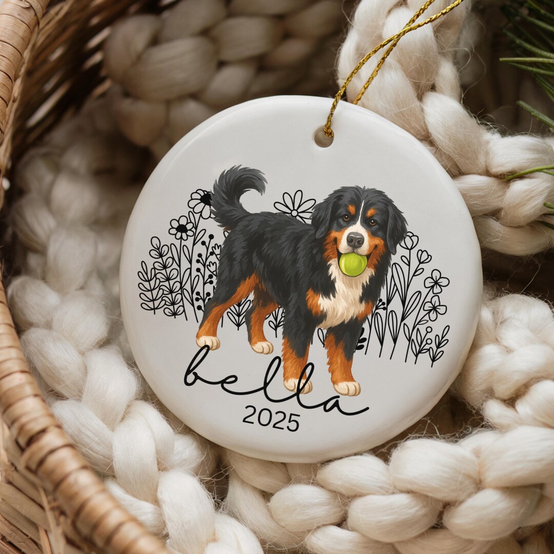 Bernese Mountain Dog Ornament Custom Bernese Mountain Dog Gifts