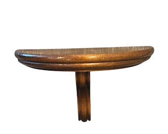 Estantería de pared pequeña vintage de madera maciza de 11" x 5,5".