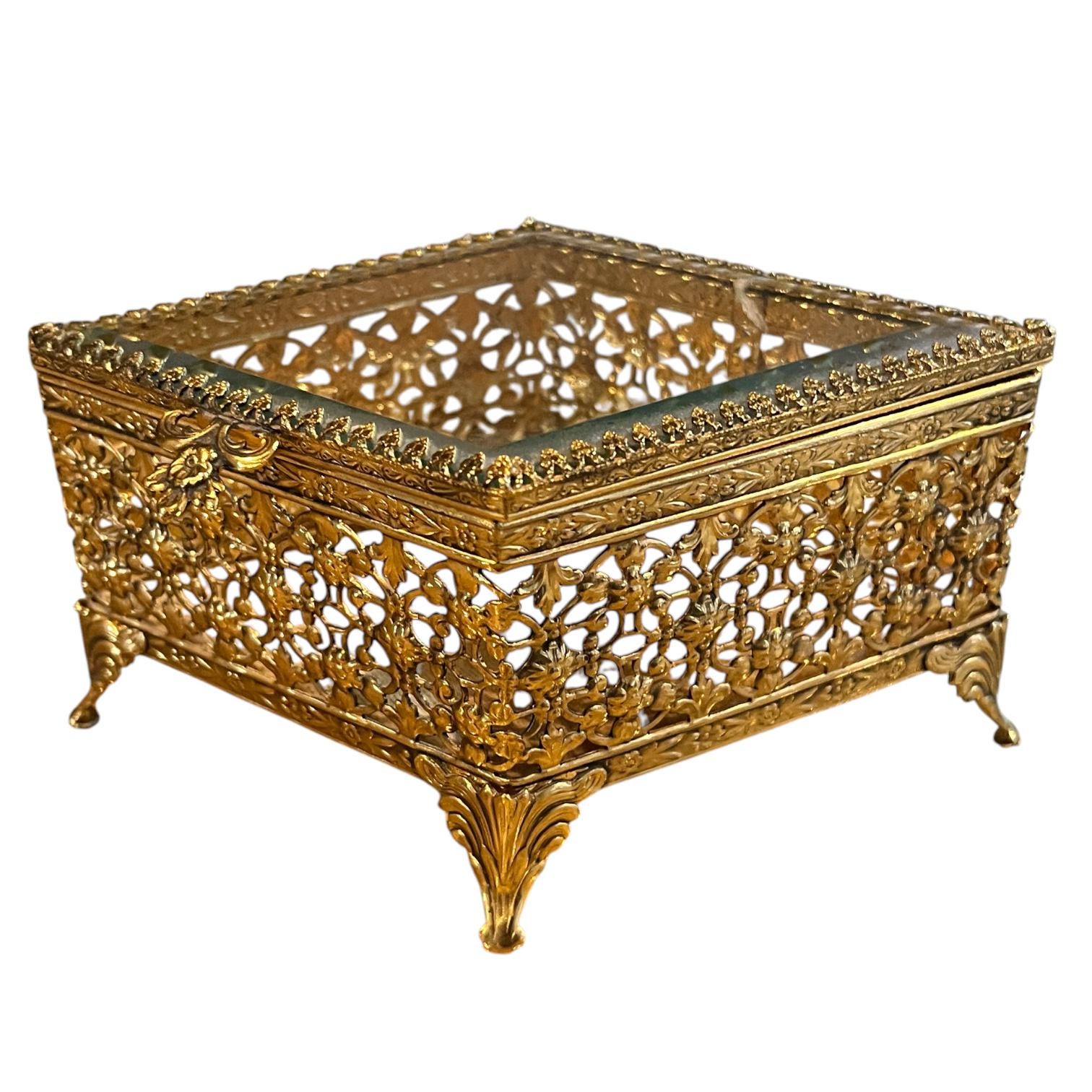 Trinket Box Victorian Gold - Etsy