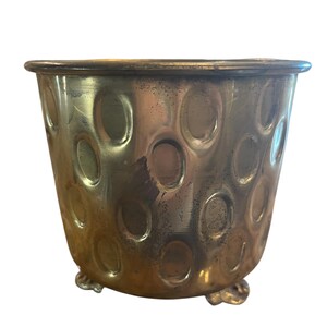 Vintage kleiner Messing Foot Planter. Hollywood Regency Style 4 "groß.