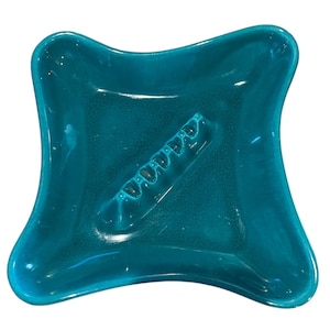 Mid-Century Modern Sequoia Ceramic Turquoise Ashtray. Made by California Pottery,