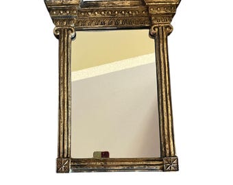 Vintage Neoclassical Gold Wall Mirror 16"tall and 13"wide.