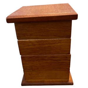 Vintage Wooden Stacking Jewelry Box. 8" x 6".