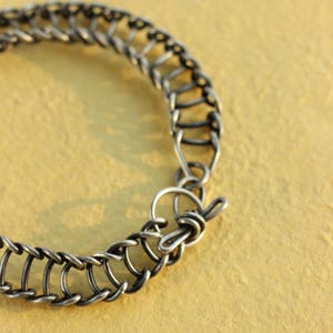 Handcrafted 999 Pure Silver Chain Bracelet: Vintage Punk Style