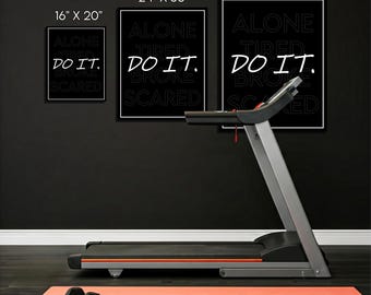 DO IT - Motivational Wall Art, Home Gym Decor, Garage Gym, Office Wall Art, Success