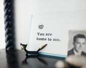 Sie sind Home mir - Buchdruck-Karte