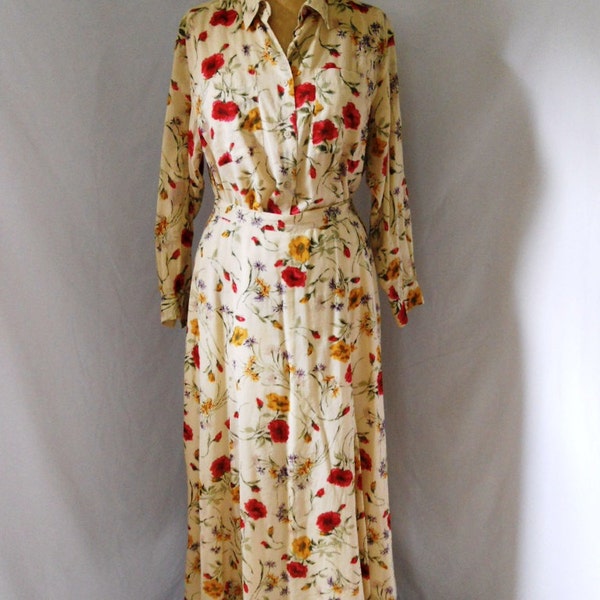 CLOSING SALE Vintage Liz Claiborne two-piece dress. Cotton. Size 12.