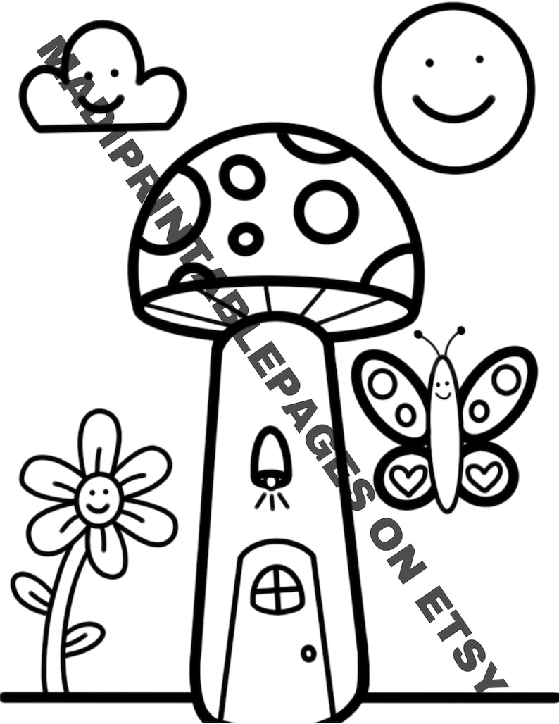 Printable Cute & Bold Coloring Pages for Kids and Adults Digital ...