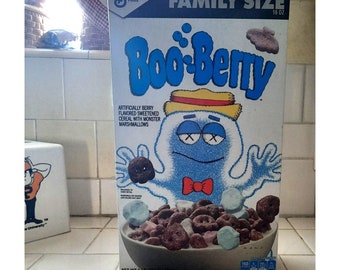 Boo Berry Cereal Kaws Edition Monster Mash 16oz Family Size - Etsy
