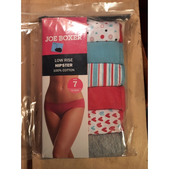 Womens Underwear Joe Boxer Low Rise Hipster Panties Cotton 6 Pack Mid Rise  Size 7 