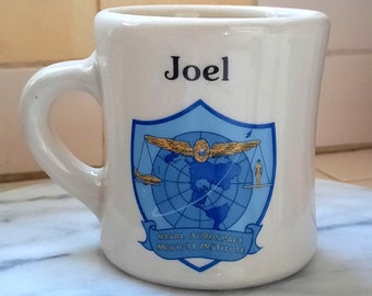 Vintage VICTOR insulators Mug Naval Aerospace Medical Institute Personalized Joel RARE