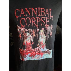 Vintage Y2k Cannibal Corpse Butchered at Birth Band T-shirt