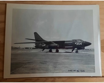 Vintage Photograph Douglas Aircraft Company A-3 Skywarrior at LAX 1970s