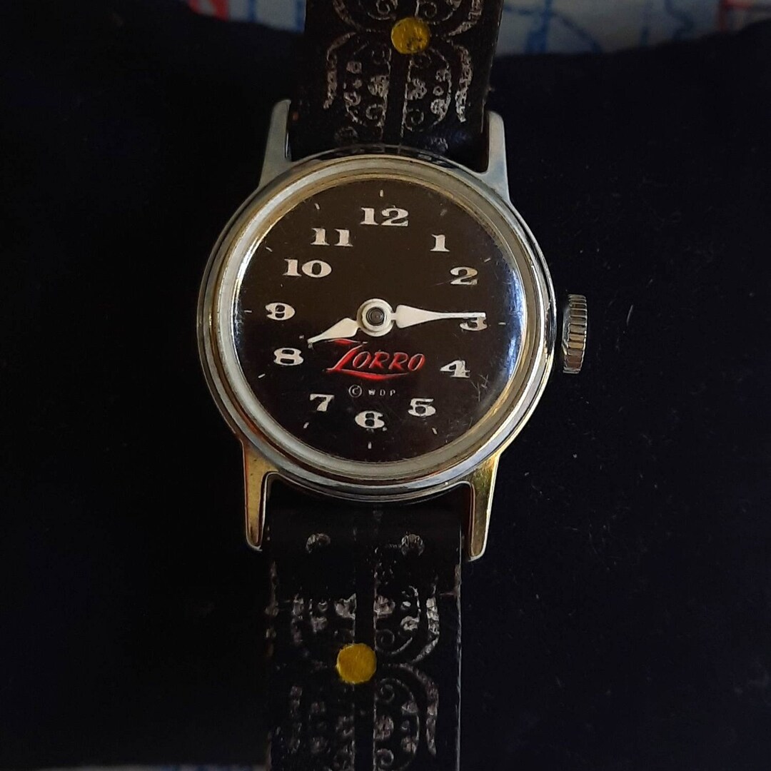 1950s Vintage Walt Disney Zorro Childrens Watch US Times Original