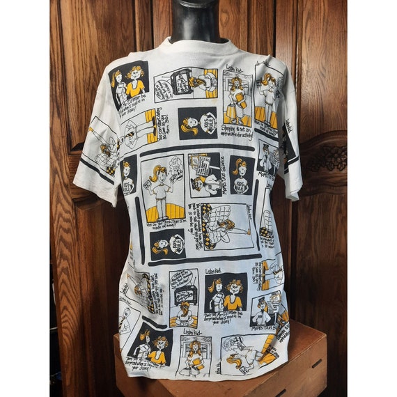 Vintage OS Men's T-shirt Listen Kid Comic Strip M… - image 2