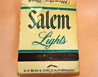 Vintage Matchbook Matches Salem Lights Cigarette Promo 1990s