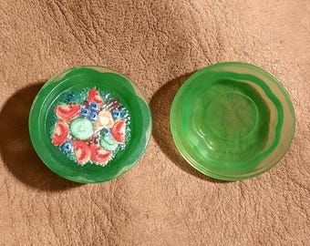 Vintage Miniature Blueberry Salad Bowl with Lid 1990s