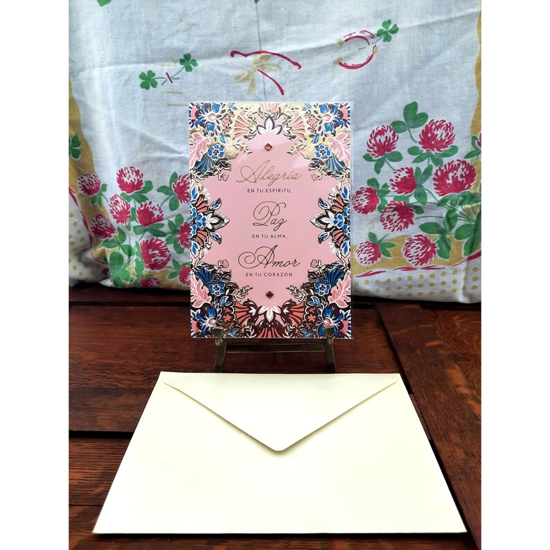 Hallmark Vida Spanish Mother's Day Card Jeweled Gold Foil New With ...