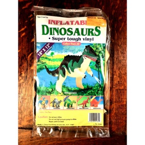 Vintage Toys R US Toy Inflatable Gorgosaurus Dinosaur Tough Vinyl Deadstock New 1980s