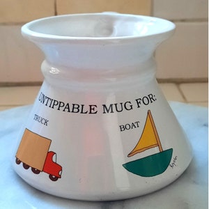 Vintage Mug Sandra Boynton Klutz Cartoon Personalized No Spill Grip Travel Mug RPP Inc.