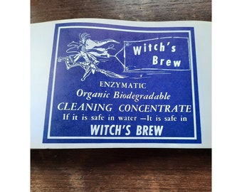 Vintage Witch's Brew Cleaning Labels Set