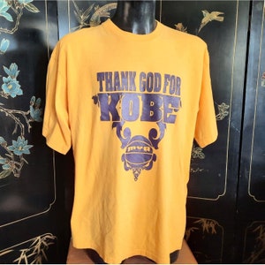 Vintage Mens 3XL Tshirt Thank God for Kobe MVP #24