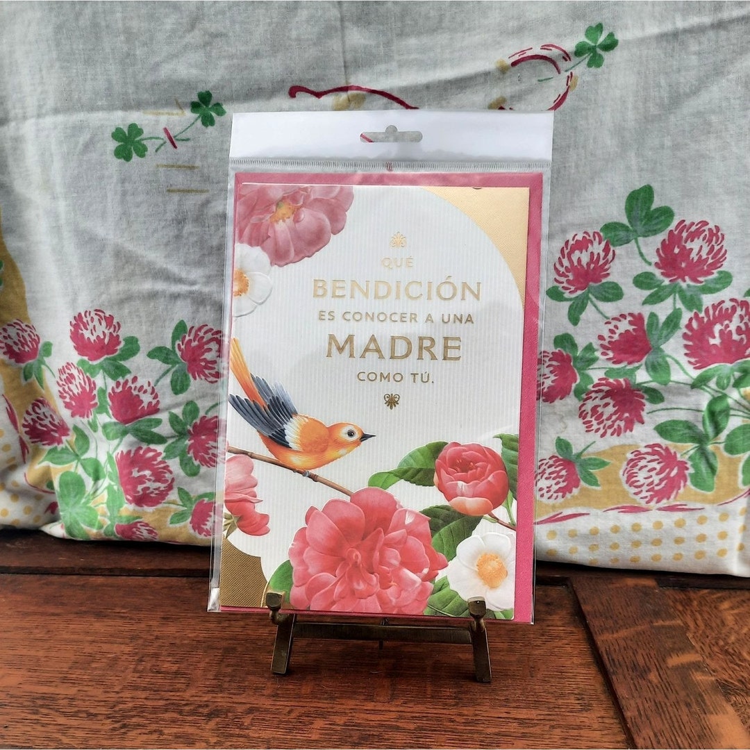 Hallmark Vida Spanish Mother's Day Card Embossed Roses and Sparrow New ...