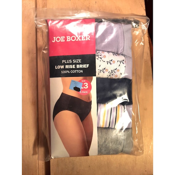 Womens Plus Size Joe Boxer Panties Low Rise Brief Cotton 5 Pack Panties Size  13 -  Canada